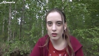 Pov Video Of 18-Year-Old Girlfriend Giving Blowjob In The Woods And Swallowing Cum