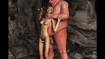 Giant Monster Ejaculates On Animated Pornstars
