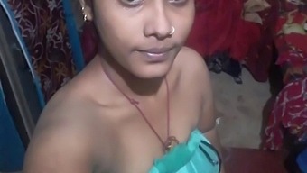 Indian Village Girl With Big Nipples In Selfie Video