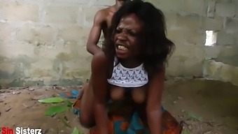 African Teen Caught Fucking On A Farm By The Owner
