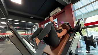 A Brunette Beauty In The Gym - Masturbation And Ass Play In Hd