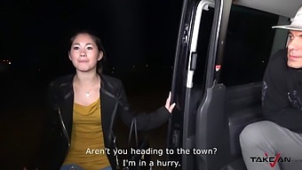 Asian Babe'S Tight Vagina Stretched And Covered In Jizz In A Pickup Truck