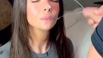 Young Blond Amateur Gets Facial Compilation
