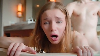 Caught In The Act: Step-Sibling Confronts Her In The Bathroom