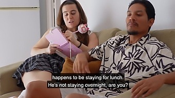 Redhead Teen Martina'S Naughty Encounter With Her Father'S Black Friend