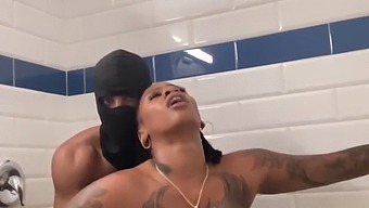 Interracial Shower Session With A Big-Titted Teen And Cushkingdom