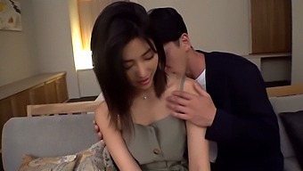 A Gorgeous Brunette Gives A Blowjob And Engages In Doggy Style Fucking!