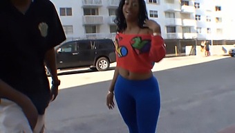 Miyamme Spice, A Stunning Black Woman, Enjoys Intense Deepthroat And Facial In A Hot Booty Bash
